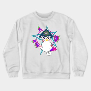 Aleister Meowley (Green Flames) Crewneck Sweatshirt